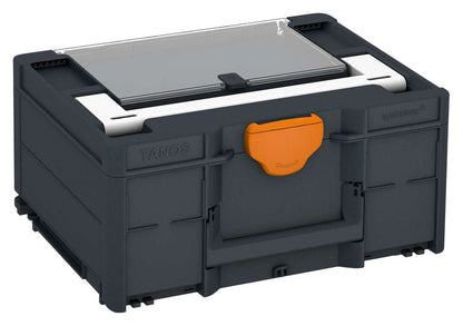 Systainer³ Lid Compartment M 187, Anthracite with White lid handle and Deep Orange catches