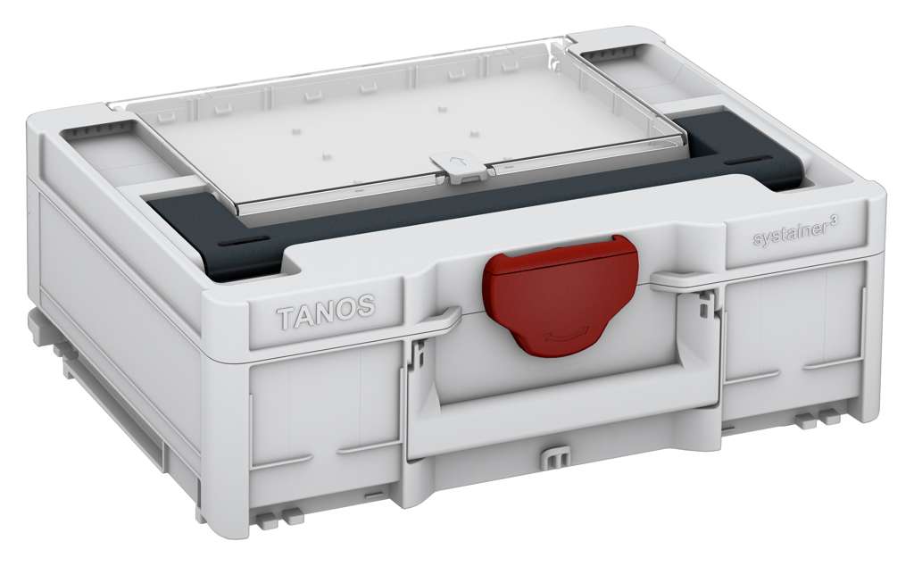 Systainer³ Lid Compartment M 137, Light Grey with Anthracite lid handle and Carmine Red catches