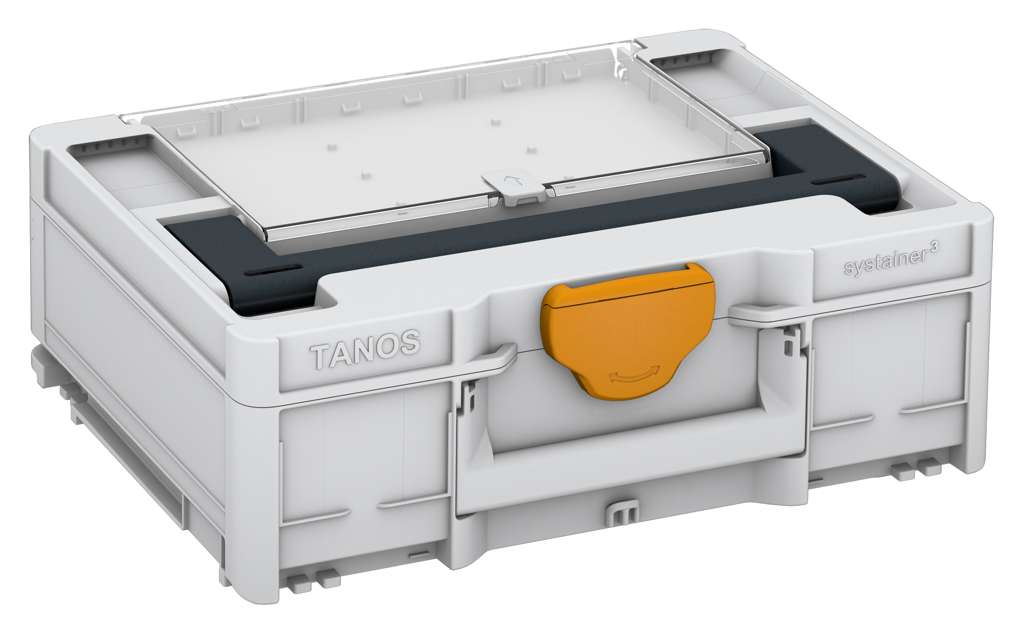 Systainer³ Lid Compartment M 137, Light Grey with Anthracite lid handle and Daffodil Yellow catches