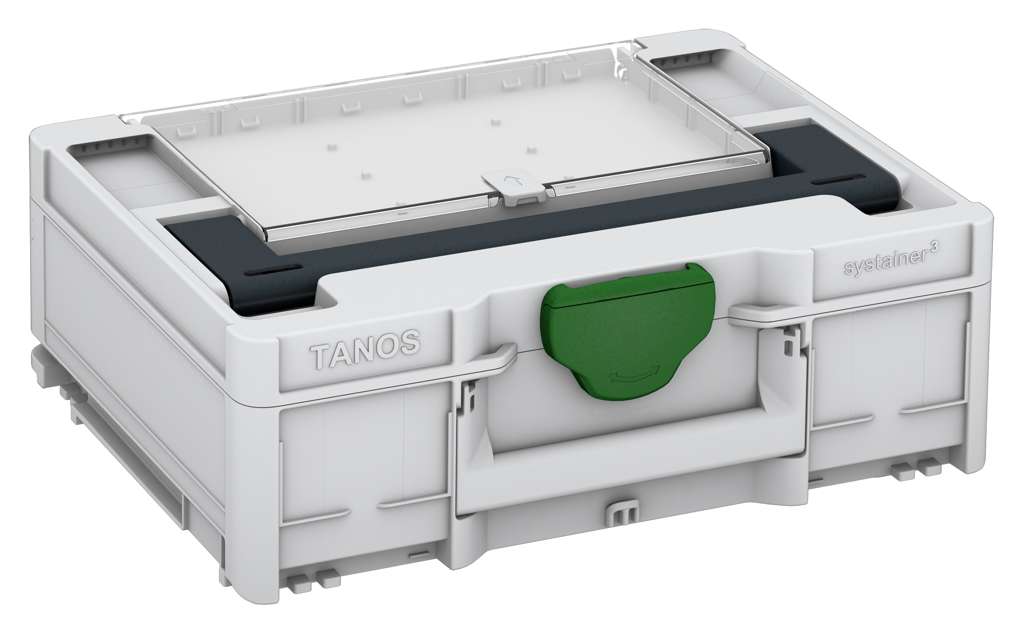Systainer³ Lid Compartment M 137, Light Grey with Anthracite lid handle and Emerald Green catches