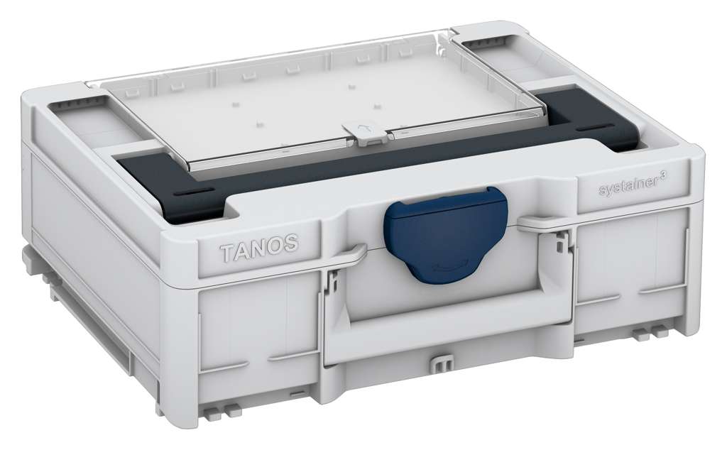 Systainer³ Lid Compartment M 137, Light Grey with Anthracite lid handle and Sapphire Blue catches
