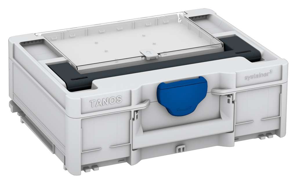 Systainer³ Lid Compartment M 137, Light Grey with Anthracite lid handle and Signal Blue catches