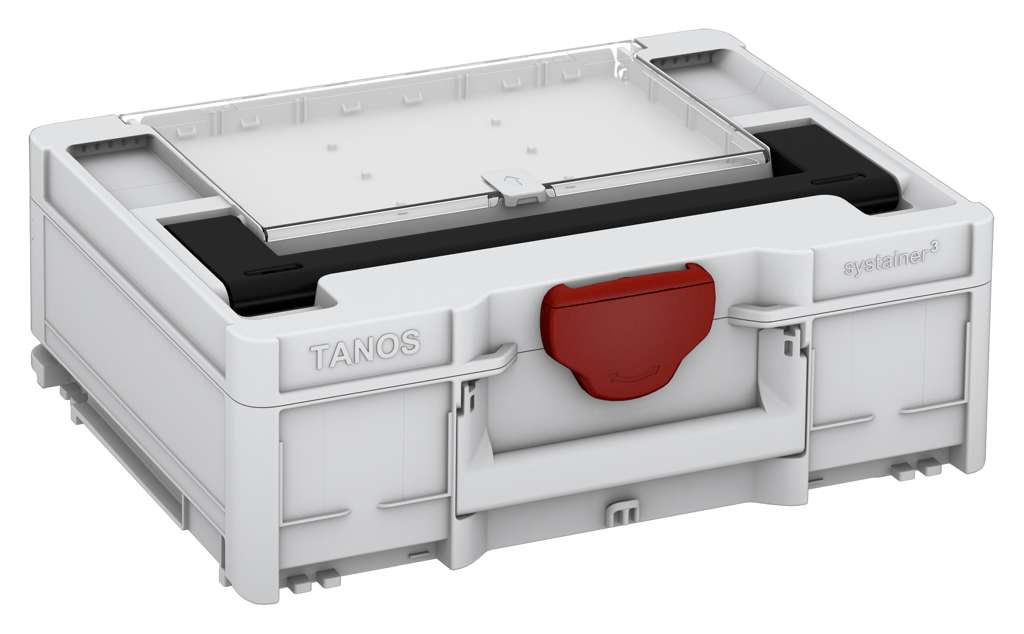Systainer³ Lid Compartment M 137, Light Grey with Black lid handle and Carmine Red catches
