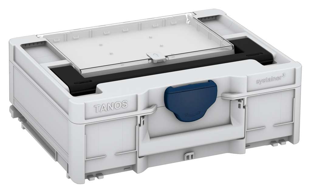Systainer³ Lid Compartment M 137, Light Grey with Black lid handle and Sapphire Blue catches