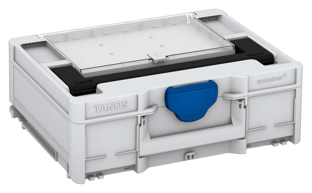 Systainer³ Lid Compartment M 137, Light Grey with Black lid handle and Signal Blue catches