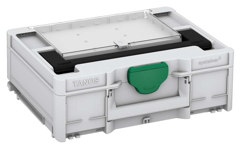 Systainer³ Lid Compartment M 137, Light Grey with Black lid handle and Signal Green catches