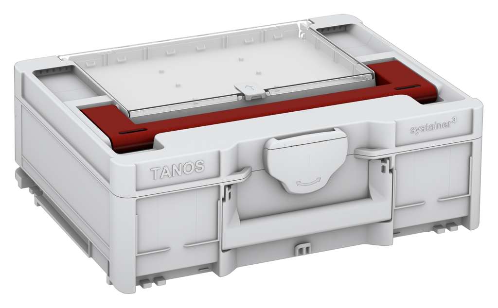 Systainer³ Lid Compartment M 137, Light Grey with Carmine Red lid handle