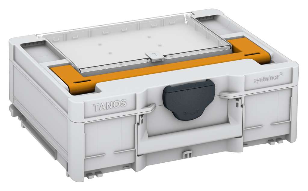 Systainer³ Lid Compartment M 137, Light Grey with Daffodil Yellow lid handle and Anthracite catches