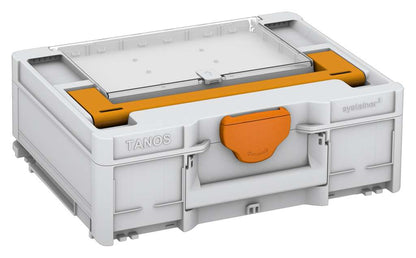 Systainer³ Lid Compartment M 137, Light Grey with Daffodil Yellow lid handle and Deep Orange catches