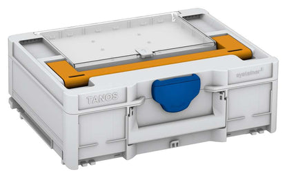 Systainer³ Lid Compartment M 137, Light Grey with Daffodil Yellow lid handle and Signal Blue catches