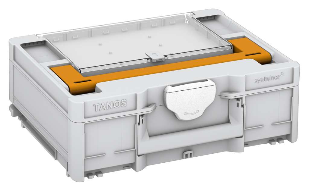Systainer³ Lid Compartment M 137, Light Grey with Daffodil Yellow lid handle and White catches