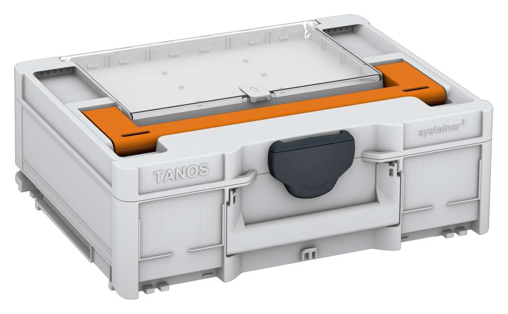 Systainer³ Lid Compartment M 137, Light Grey with Deep Orange lid handle and Anthracite catches