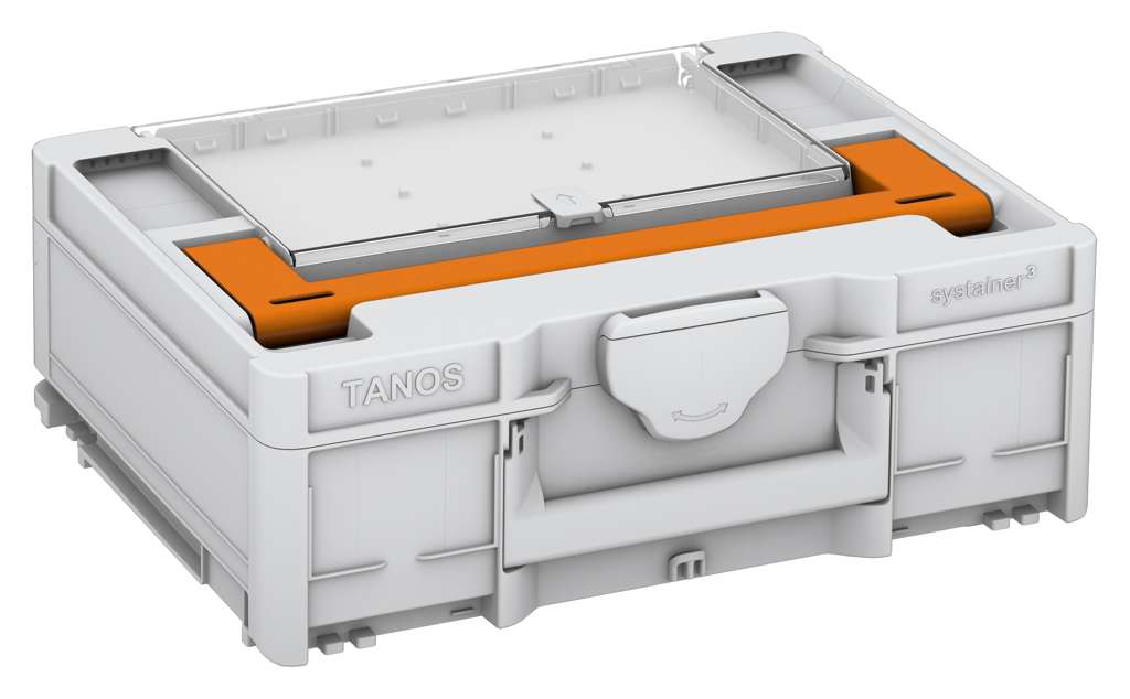 Systainer³ Lid Compartment M 137, Light Grey with Deep Orange lid handle