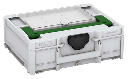 Systainer³ Lid Compartment M 137, Light Grey with Emerald Green lid handle and Black catches