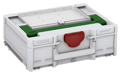 Systainer³ Lid Compartment M 137, Light Grey with Emerald Green lid handle and Carmine Red catches