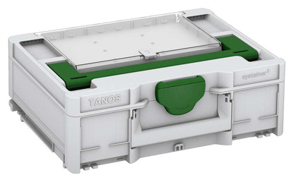 Systainer³ Lid Compartment M 137, Light Grey with Emerald Green lid handle and Emerald Green catches