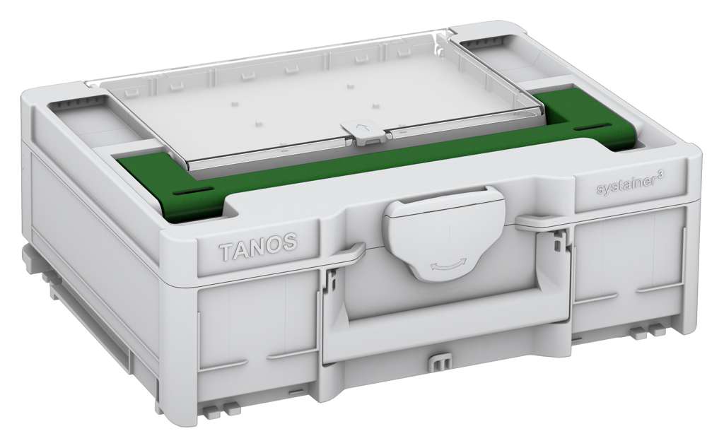 Systainer³ Lid Compartment M 137, Light Grey with Emerald Green lid handle