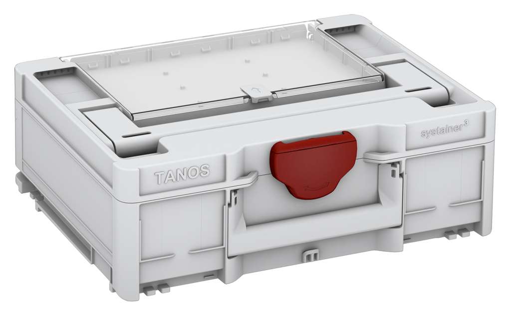 Systainer³ Lid Compartment M 137, Light Grey with Carmine Red catches