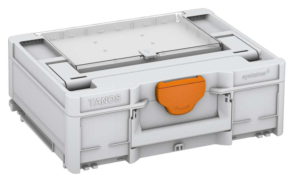 Systainer³ Lid Compartment M 137, Light Grey with Deep Orange catches