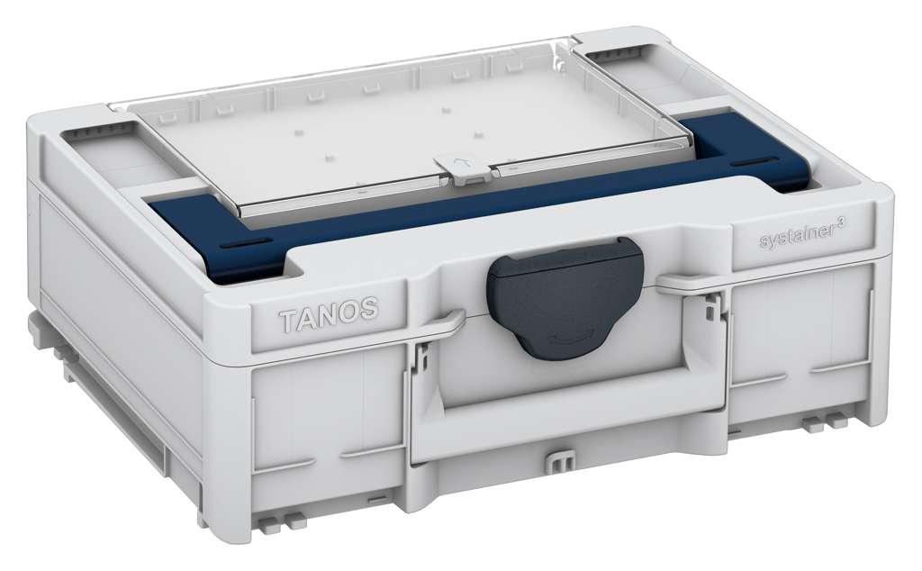 Systainer³ Lid Compartment M 137, Light Grey with Sapphire Blue lid handle and Anthracite catches