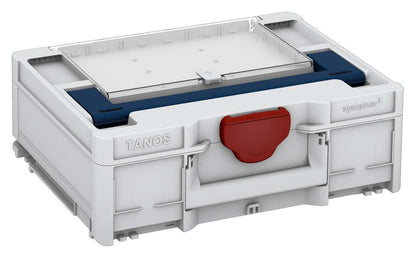Systainer³ Lid Compartment M 137, Light Grey with Sapphire Blue lid handle and Carmine Red catches