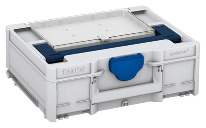 Systainer³ Lid Compartment M 137, Light Grey with Sapphire Blue lid handle and Signal Blue catches