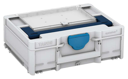Systainer³ Lid Compartment M 137, Light Grey with Sapphire Blue lid handle and Sky Blue catches