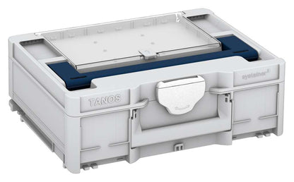 Systainer³ Lid Compartment M 137, Light Grey with Sapphire Blue lid handle and White catches
