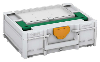 Systainer³ Lid Compartment M 137, Light Grey with Signal Green lid handle and Daffodil Yellow catches