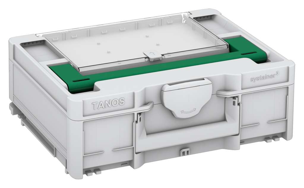 Systainer³ Lid Compartment M 137, Light Grey with Signal Green lid handle