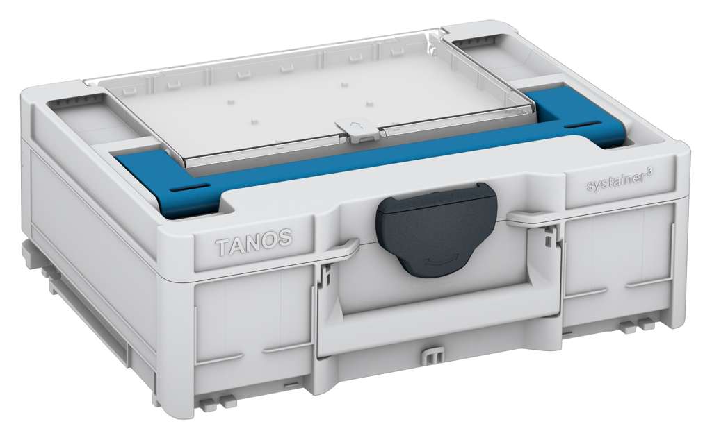 Systainer³ Lid Compartment M 137, Light Grey with Sky Blue lid handle and Anthracite catches