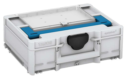 Systainer³ Lid Compartment M 137, Light Grey with Sky Blue lid handle and Black catches