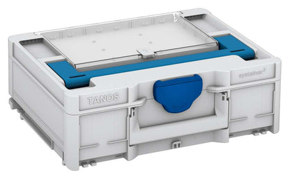 Systainer³ Lid Compartment M 137, Light Grey with Sky Blue lid handle and Signal Blue catches
