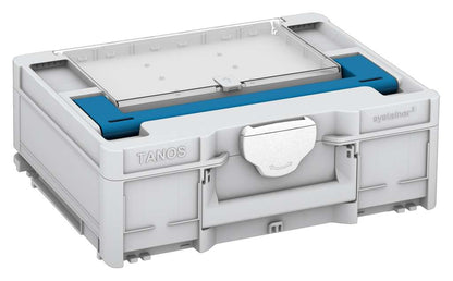 Systainer³ Lid Compartment M 137, Light Grey with Sky Blue lid handle and White catches