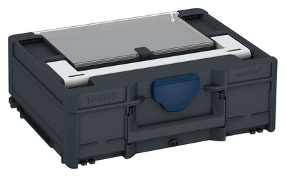Systainer³ Lid Compartment M 137, Anthracite with Light Grey lid handle and Sapphire Blue catches