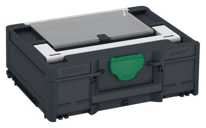 Systainer³ Lid Compartment M 137, Anthracite with Light Grey lid handle and Signal Green catches