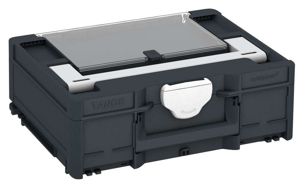 Systainer³ Lid Compartment M 137, Anthracite with Light Grey lid handle and White catches