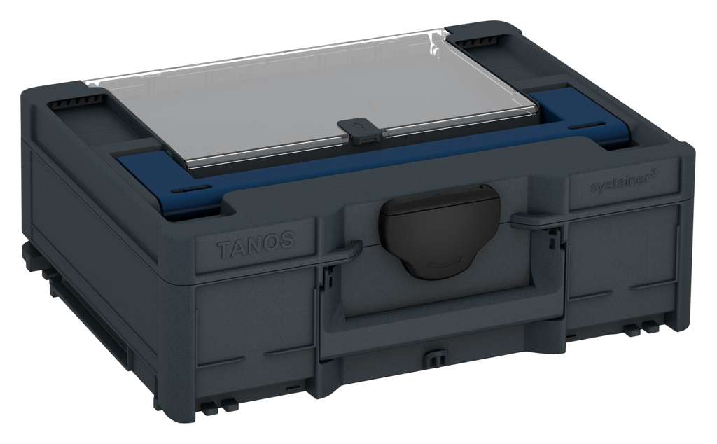 Systainer³ Lid Compartment M 137, Anthracite with Sapphire Blue lid handle and Black catches