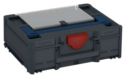 Systainer³ Lid Compartment M 137, Anthracite with Sapphire Blue lid handle and Carmine Red catches