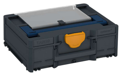 Systainer³ Lid Compartment M 137, Anthracite with Sapphire Blue lid handle and Daffodil Yellow catches