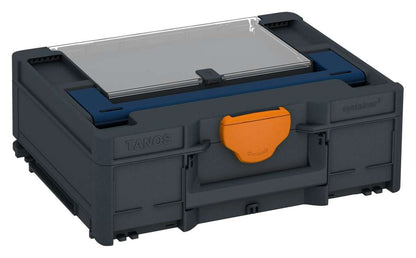 Systainer³ Lid Compartment M 137, Anthracite with Sapphire Blue lid handle and Deep Orange catches