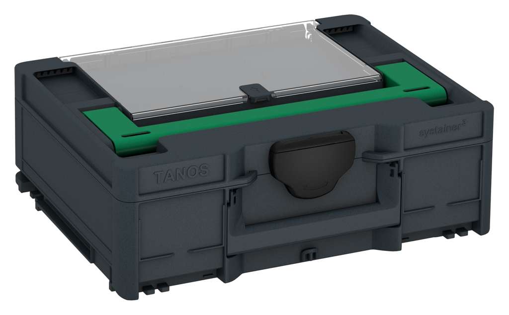 Systainer³ Lid Compartment M 137, Anthracite with Signal Green lid handle and Black catches
