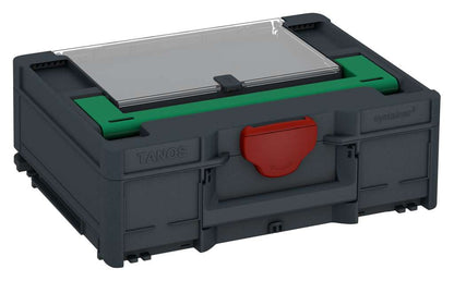 Systainer³ Lid Compartment M 137, Anthracite with Signal Green lid handle and Carmine Red catches
