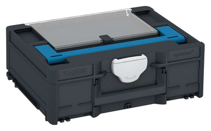 Systainer³ Lid Compartment M 137, Anthracite with Sky Blue lid handle and Light Grey catches