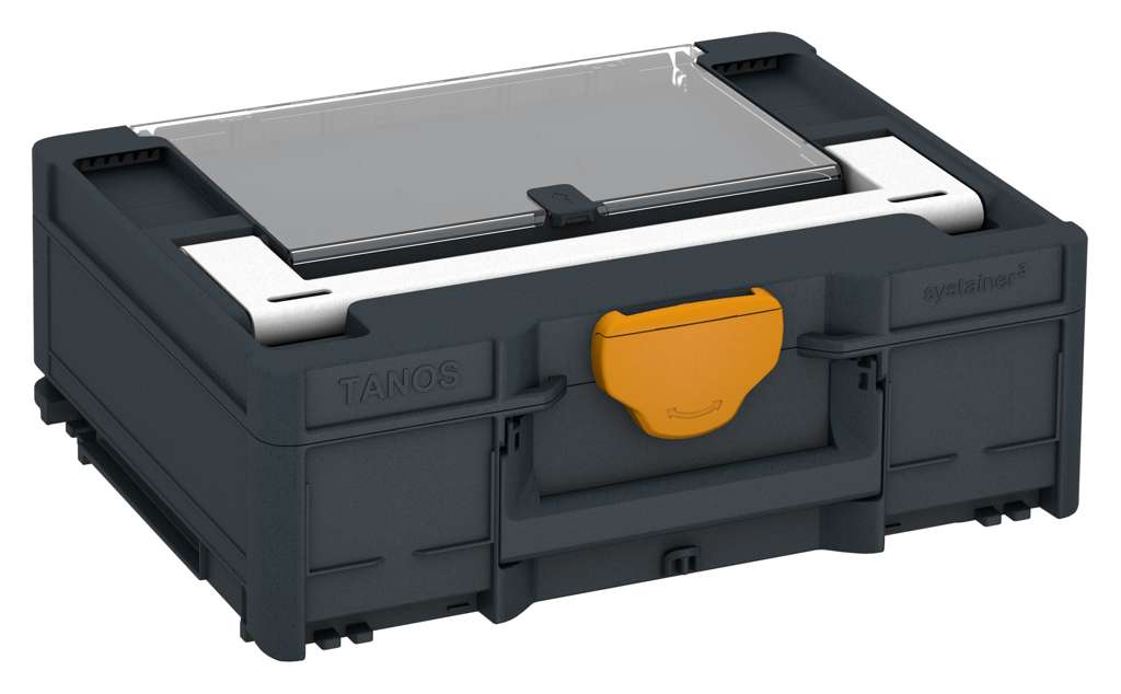 Systainer³ Lid Compartment M 137, Anthracite with White lid handle and Daffodil Yellow catches