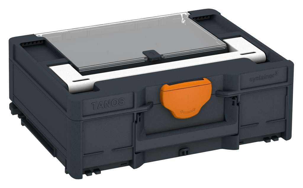 Systainer³ Lid Compartment M 137, Anthracite with White lid handle and Deep Orange catches