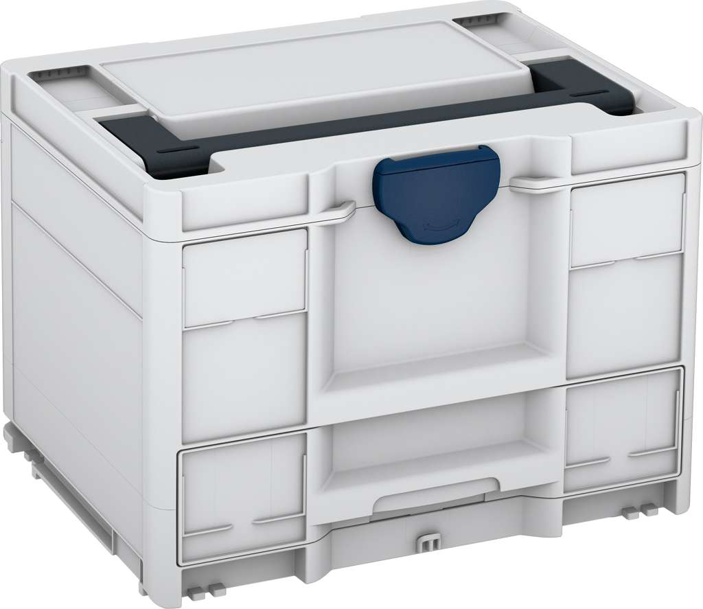 Systainer³ Combi M 287, Light Grey with Anthracite lid handle and Sapphire Blue catches