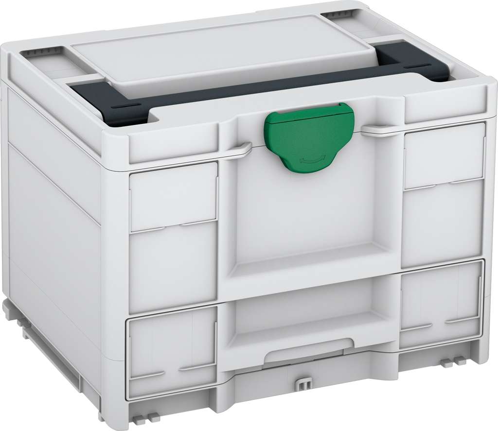 Systainer³ Combi M 287, Light Grey with Anthracite lid handle and Signal Green catches
