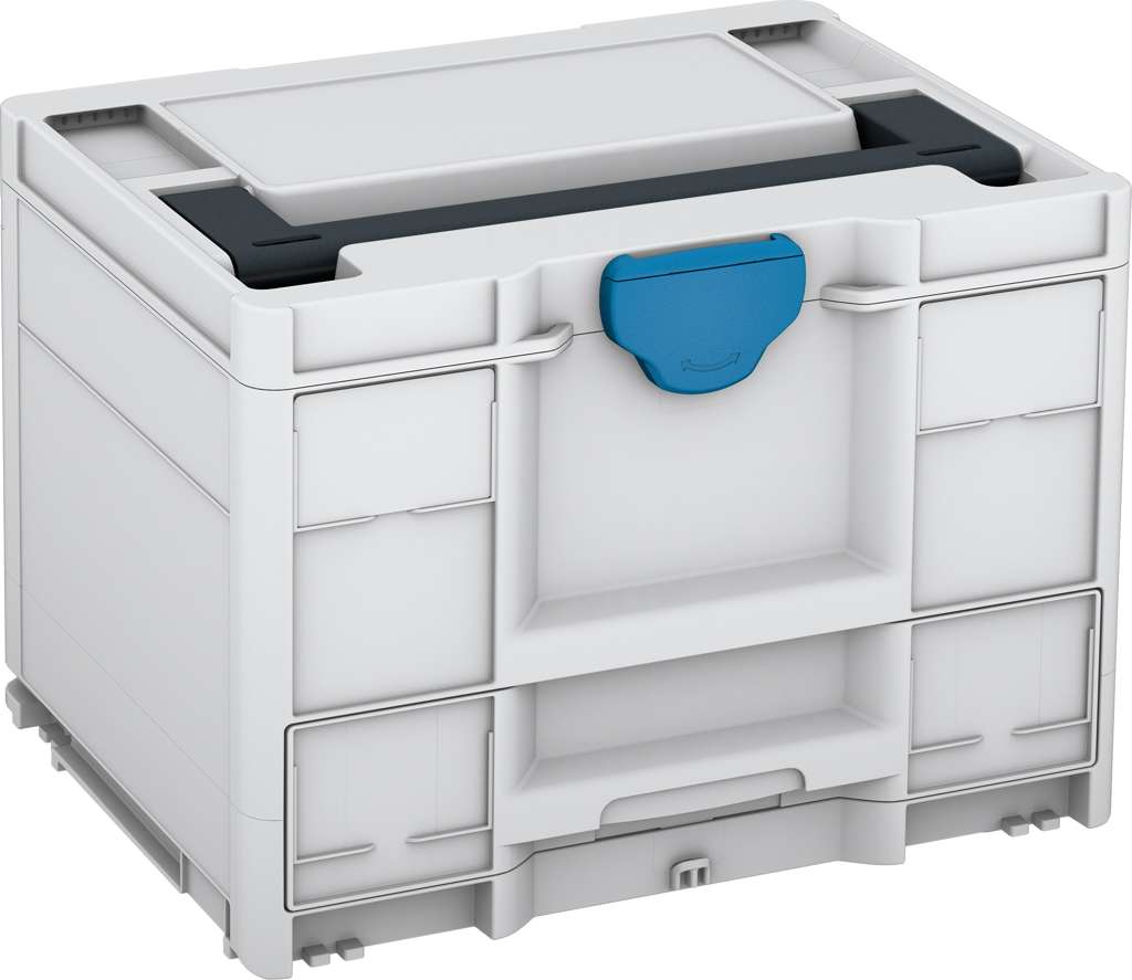 Systainer³ Combi M 287, Light Grey with Anthracite lid handle and Sky Blue catches