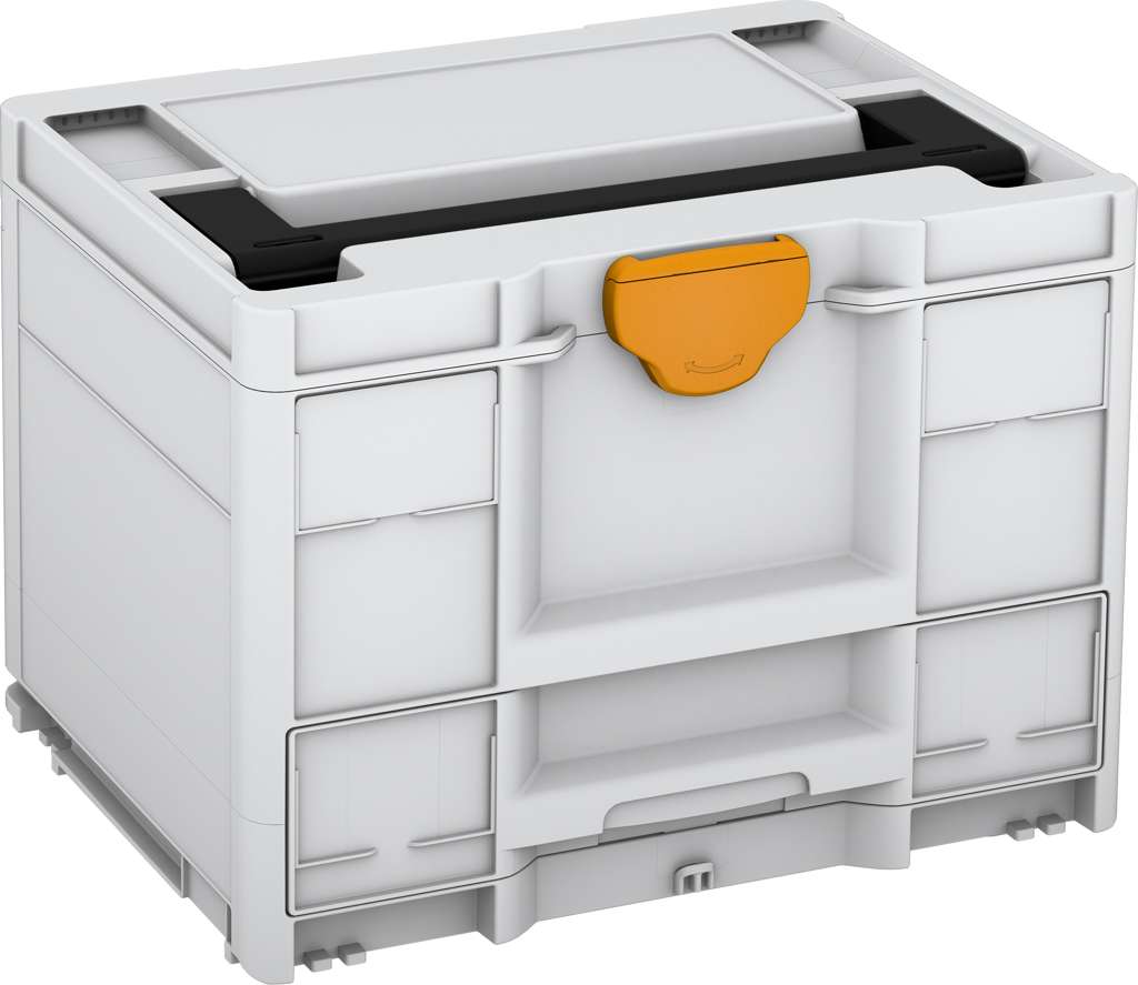 Systainer³ Combi M 287, Light Grey with Black lid handle and Daffodil Yellow catches